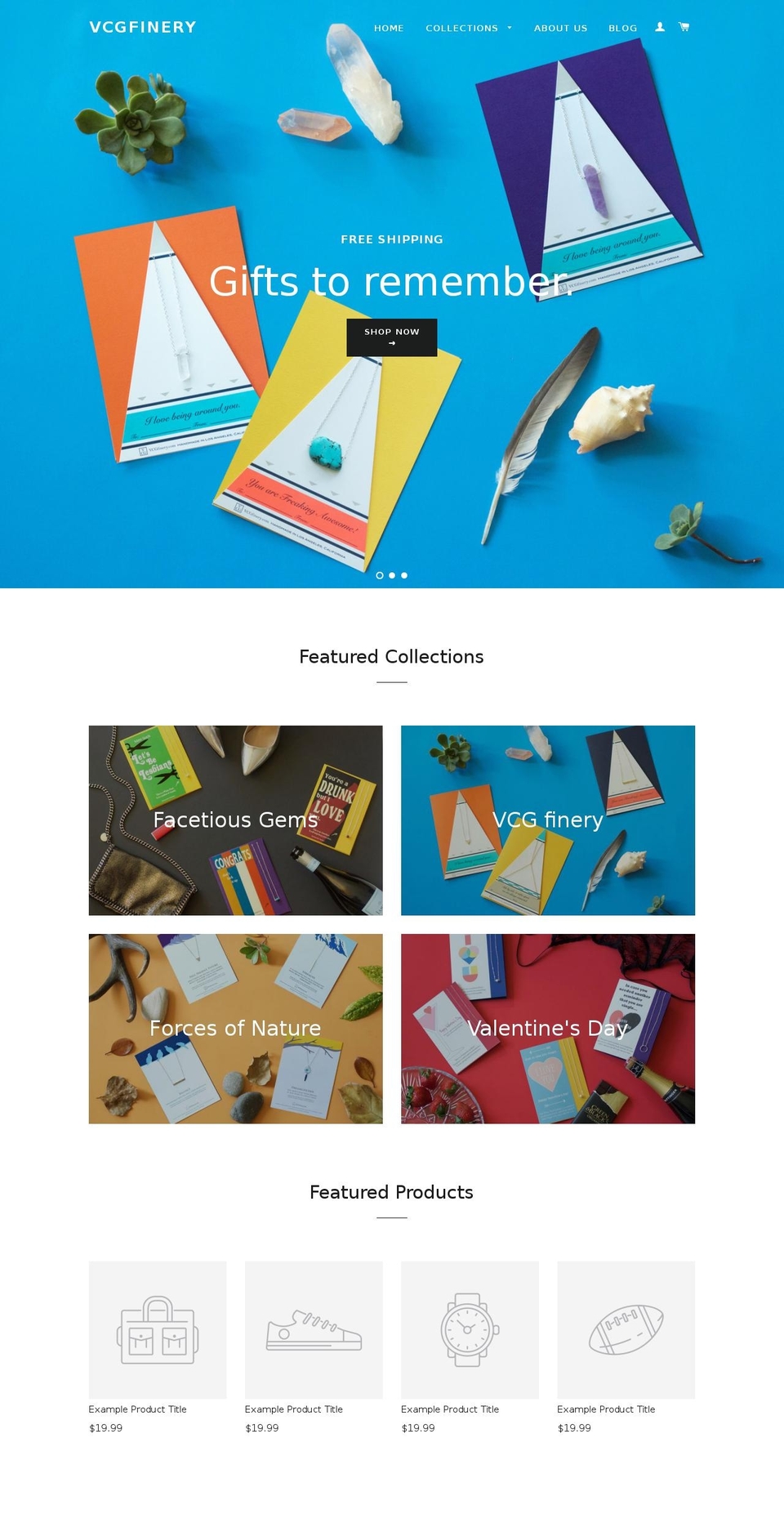 vcgfinery.com shopify website screenshot