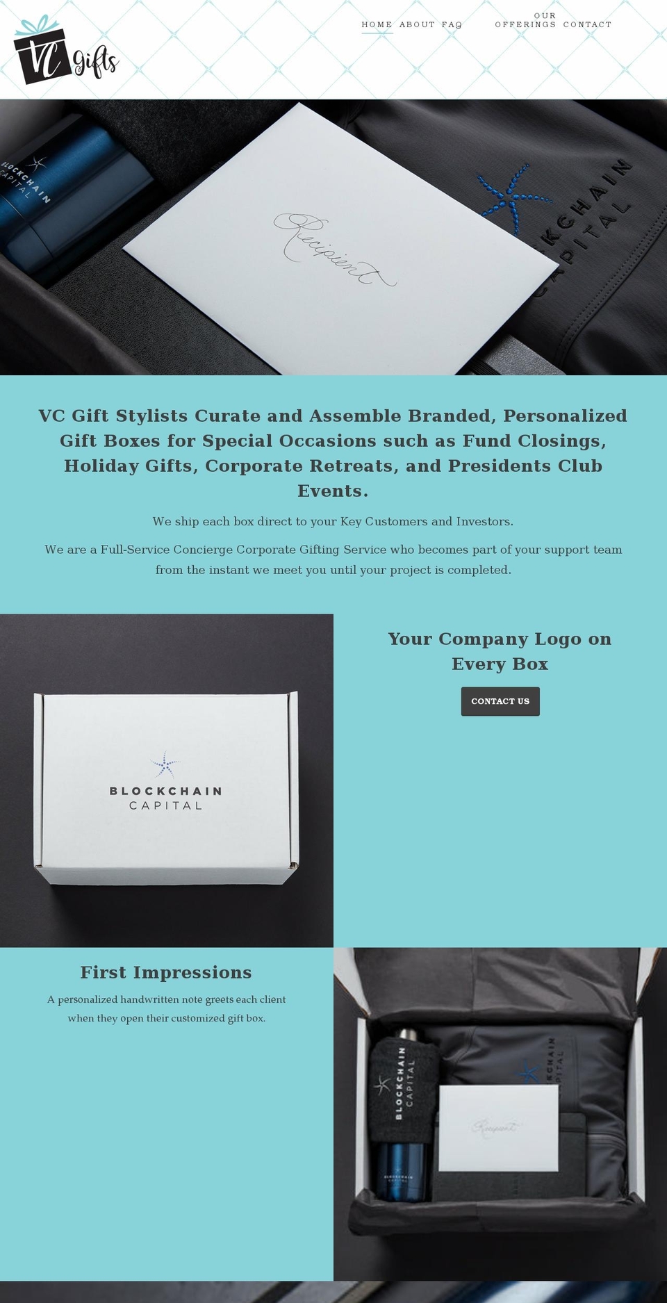 vcgifts.com shopify website screenshot