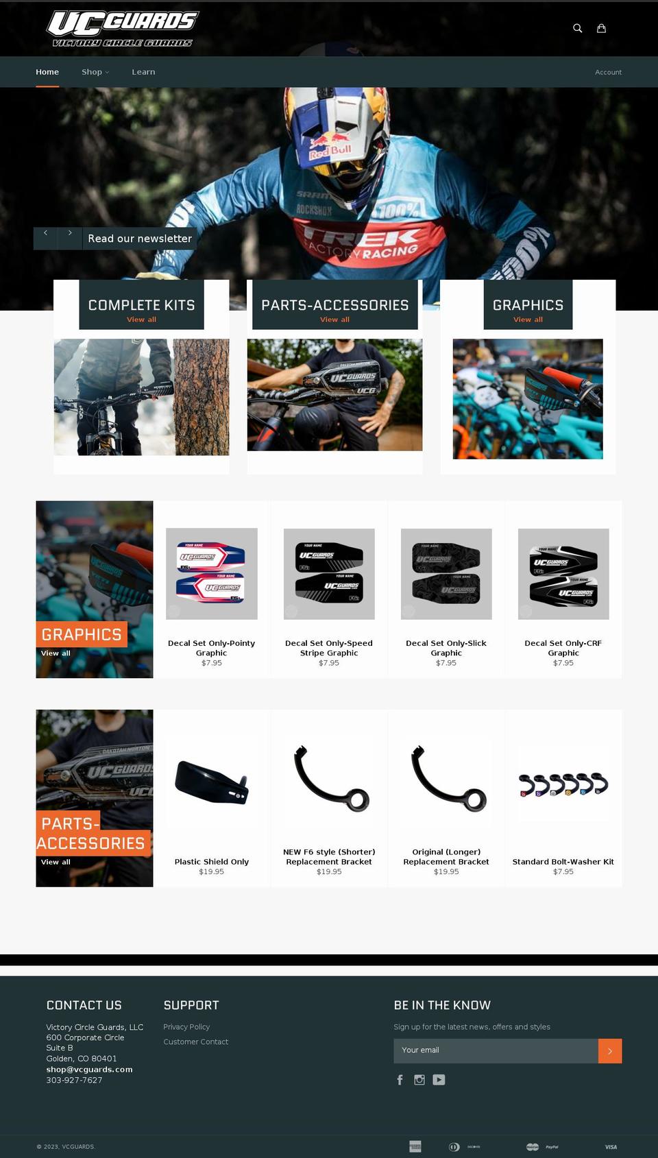vcguards.com shopify website screenshot