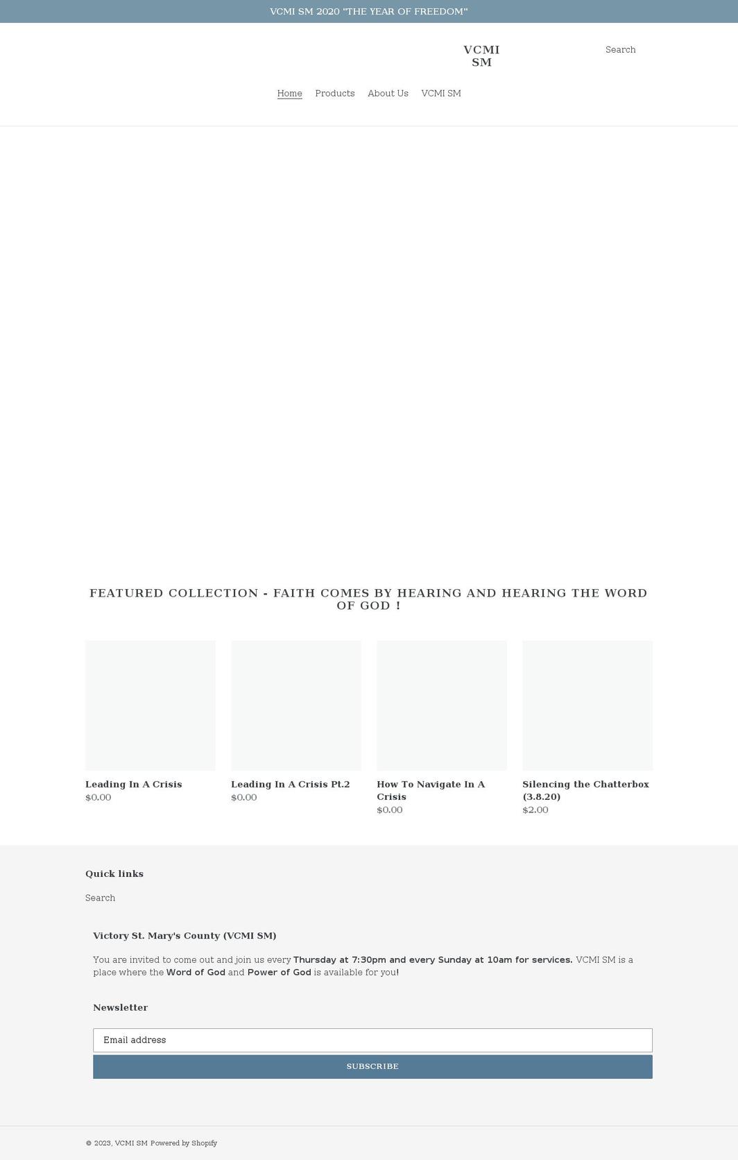 vcmism.myshopify.com shopify website screenshot
