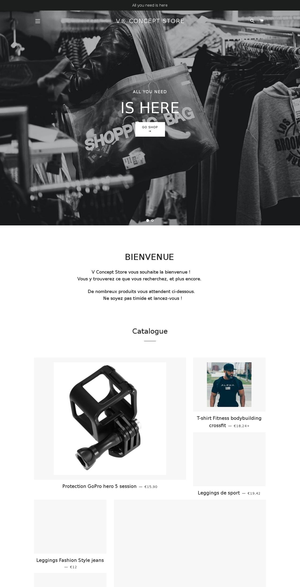 vconceptstore.com shopify website screenshot