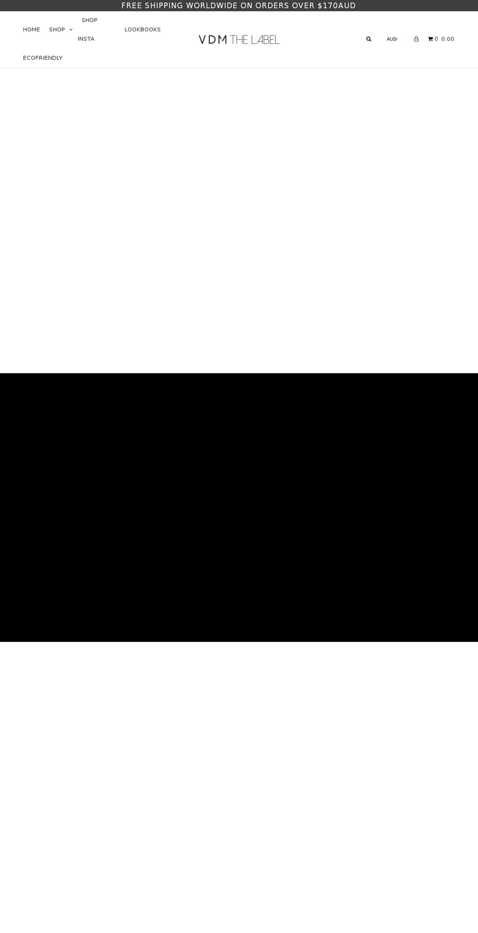 vdmthelabel.com shopify website screenshot