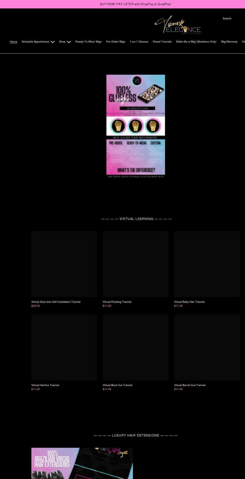 ve-beauty.com shopify website screenshot
