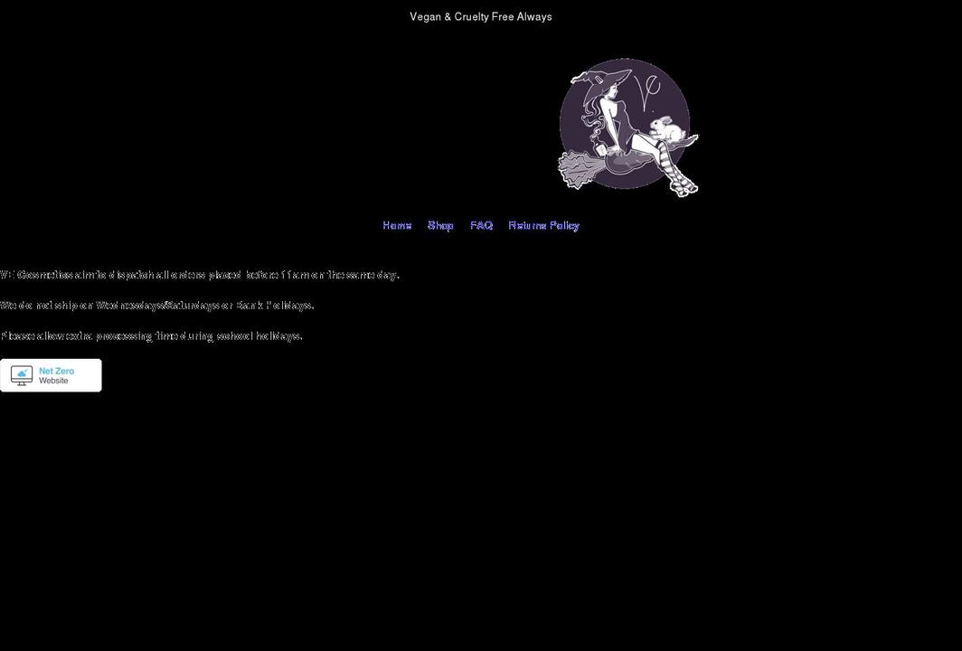 ve-cosmetics.com shopify website screenshot