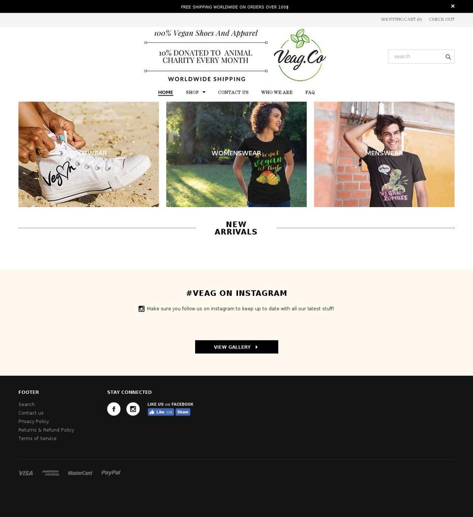 shopify-optimization Shopify theme site example veag.co