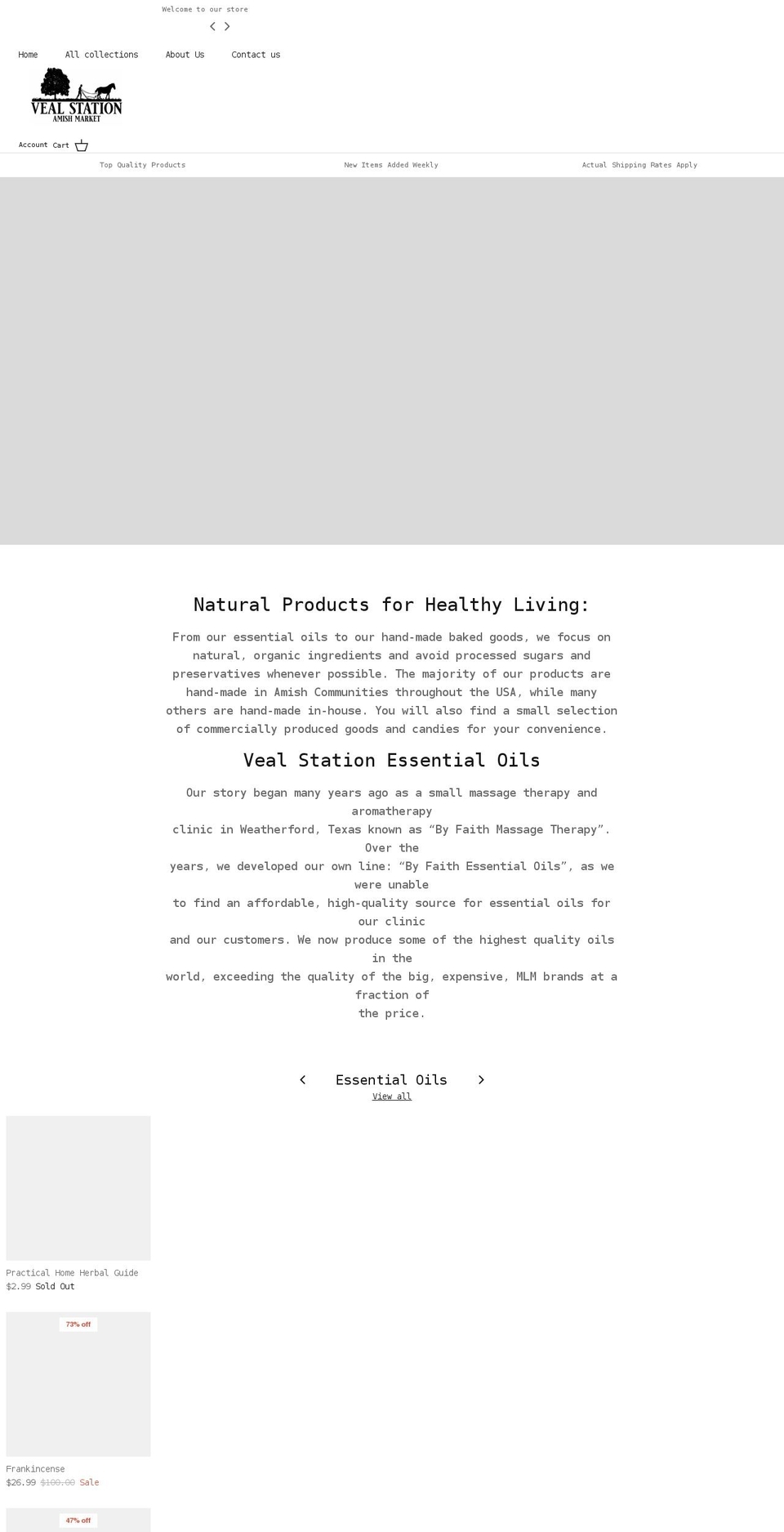 vealstation.com shopify website screenshot