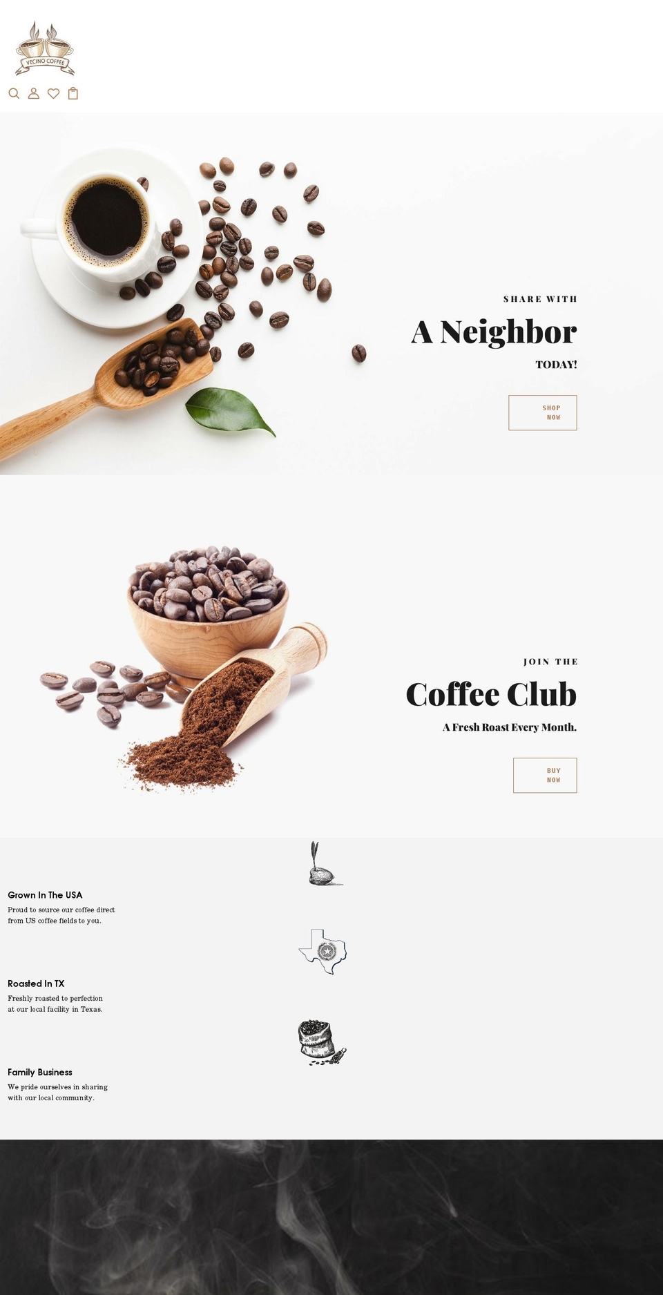 Monfee-home- with Installments message Shopify theme site example vecinocoffee.com