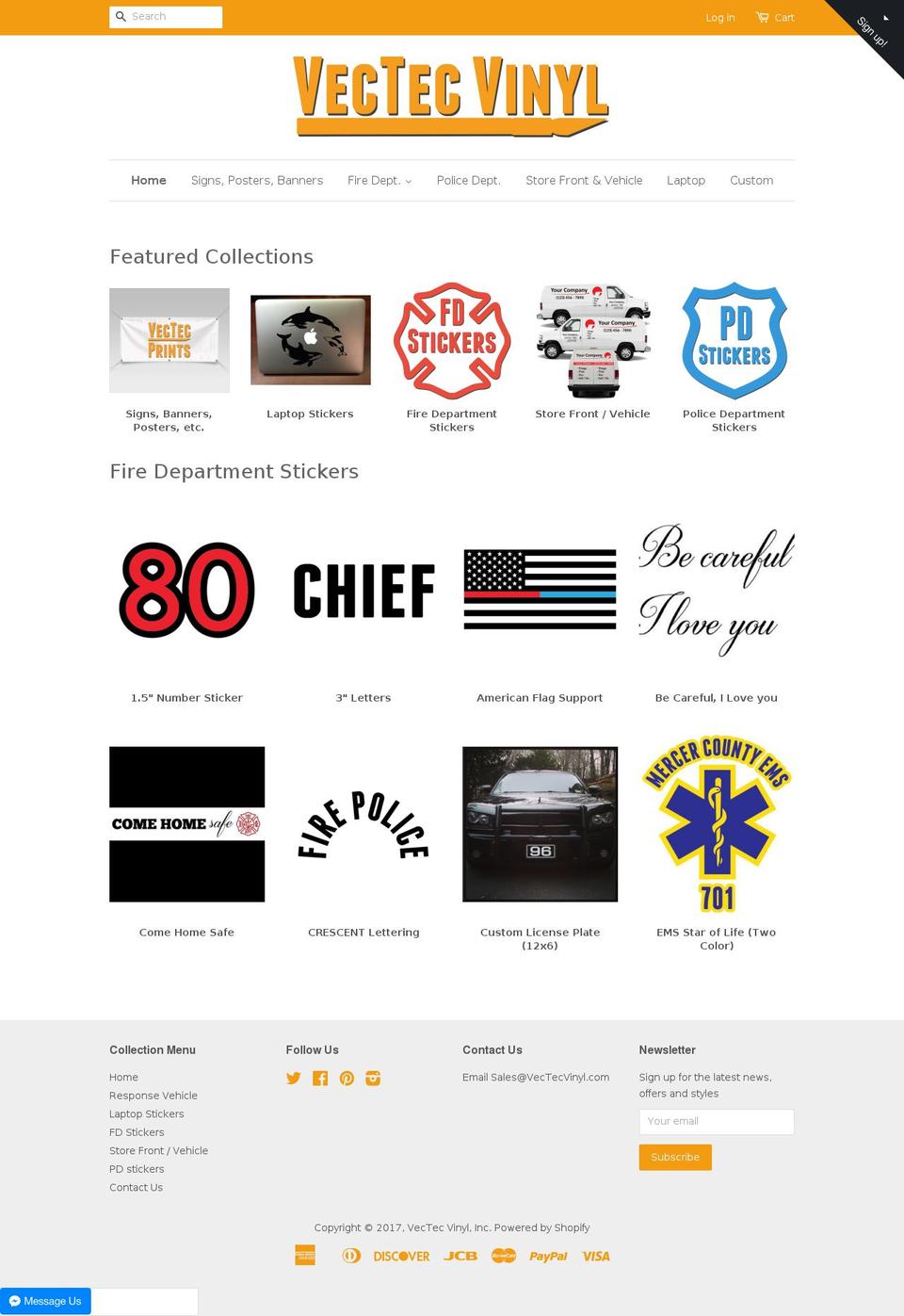 vectecvinyl.com shopify website screenshot