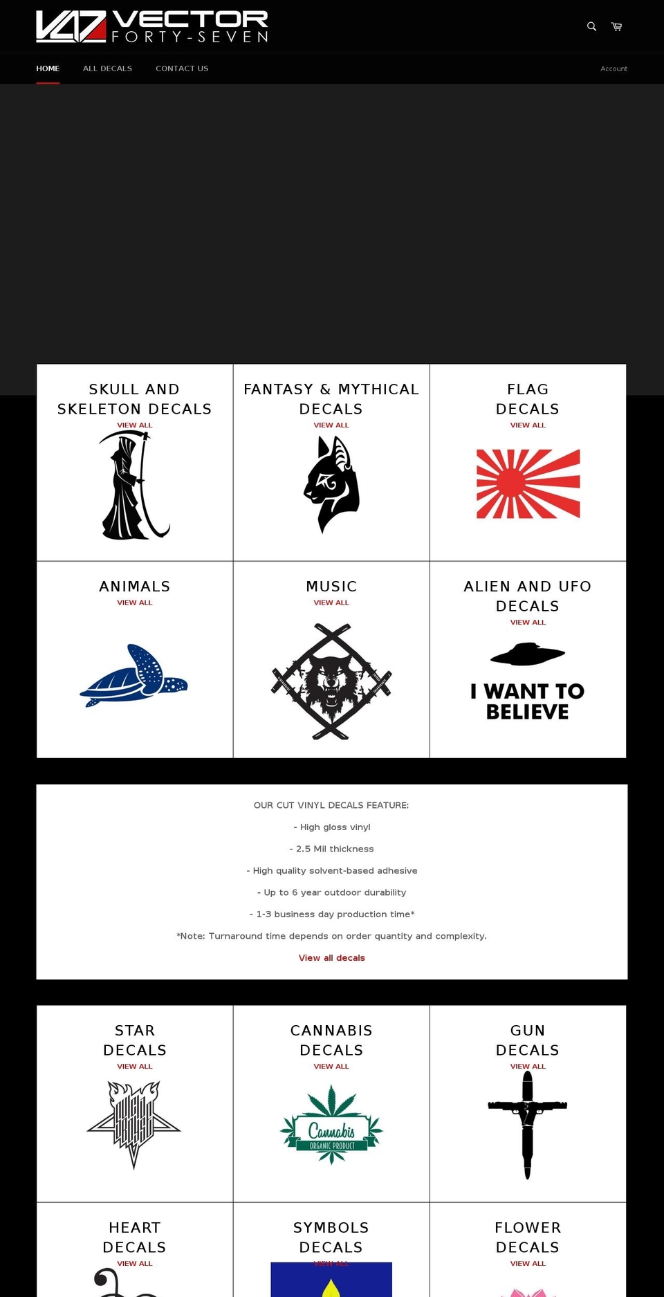 vector47.com — Shopify storefront screenshot
