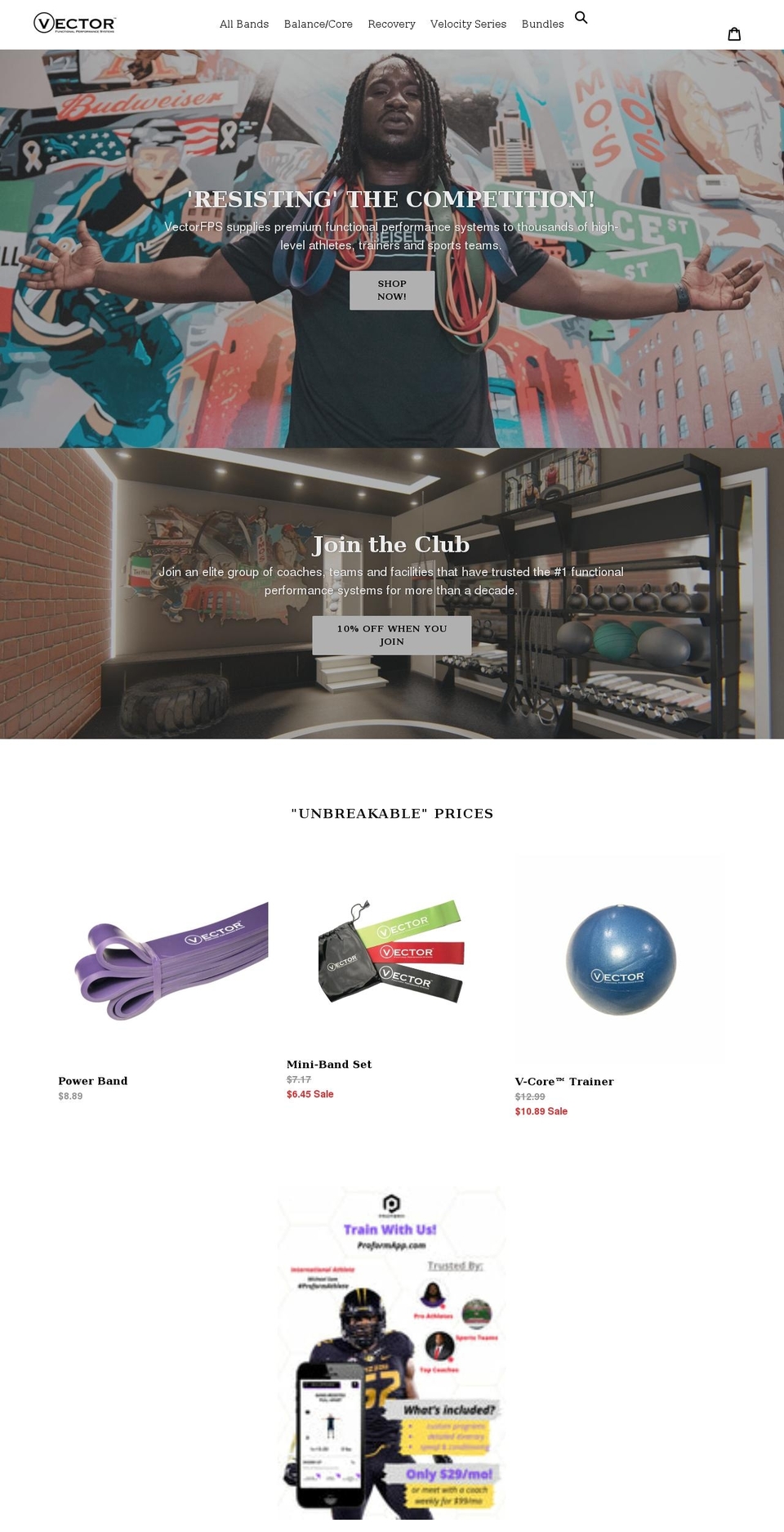 vectorfps.com shopify website screenshot