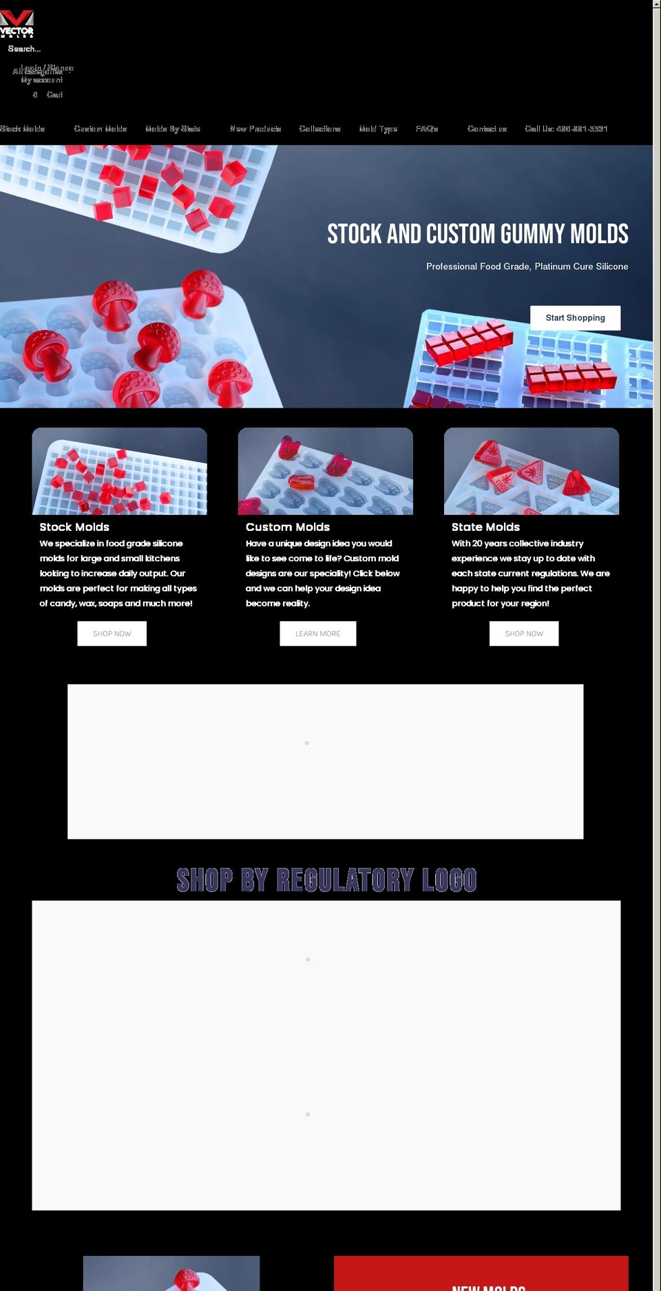 vectormolds.com shopify website screenshot