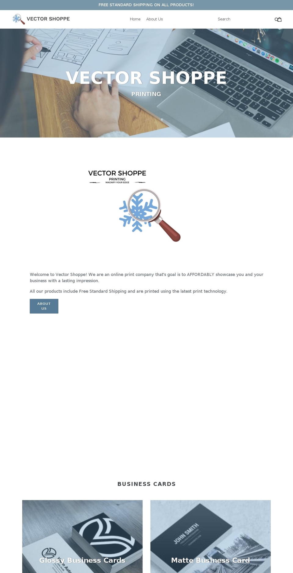 vectorshoppe.com — Shopify storefront screenshot