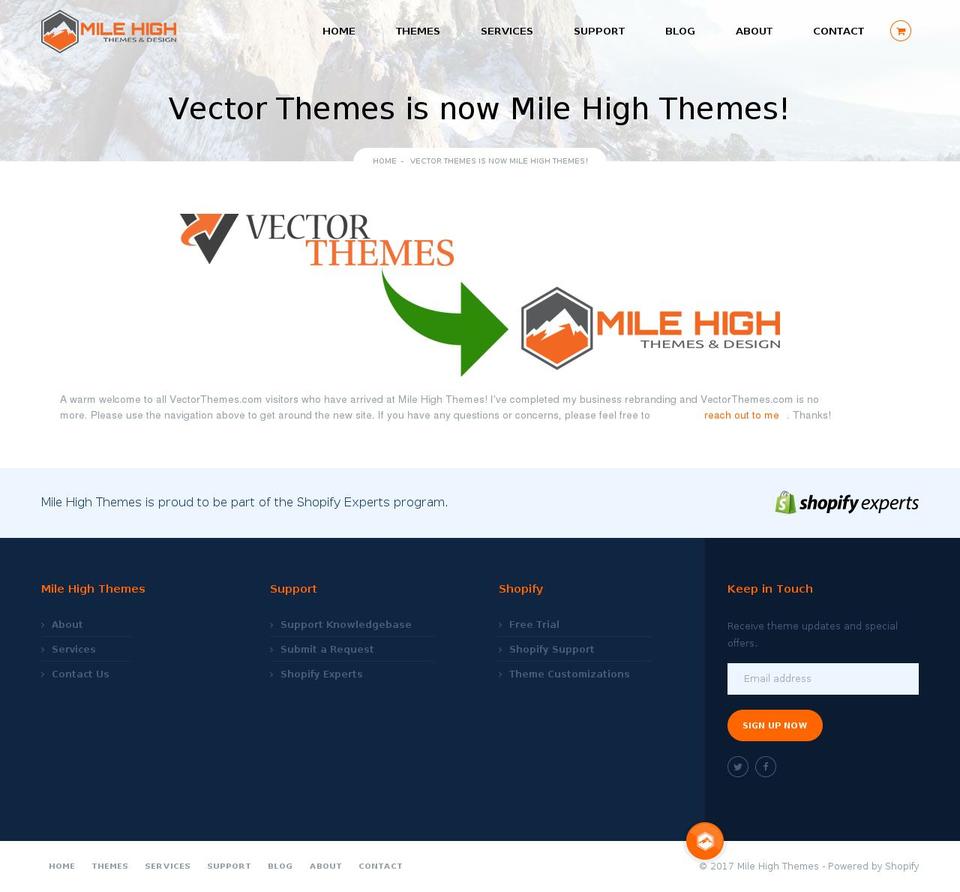 vectorthemes.com shopify website screenshot