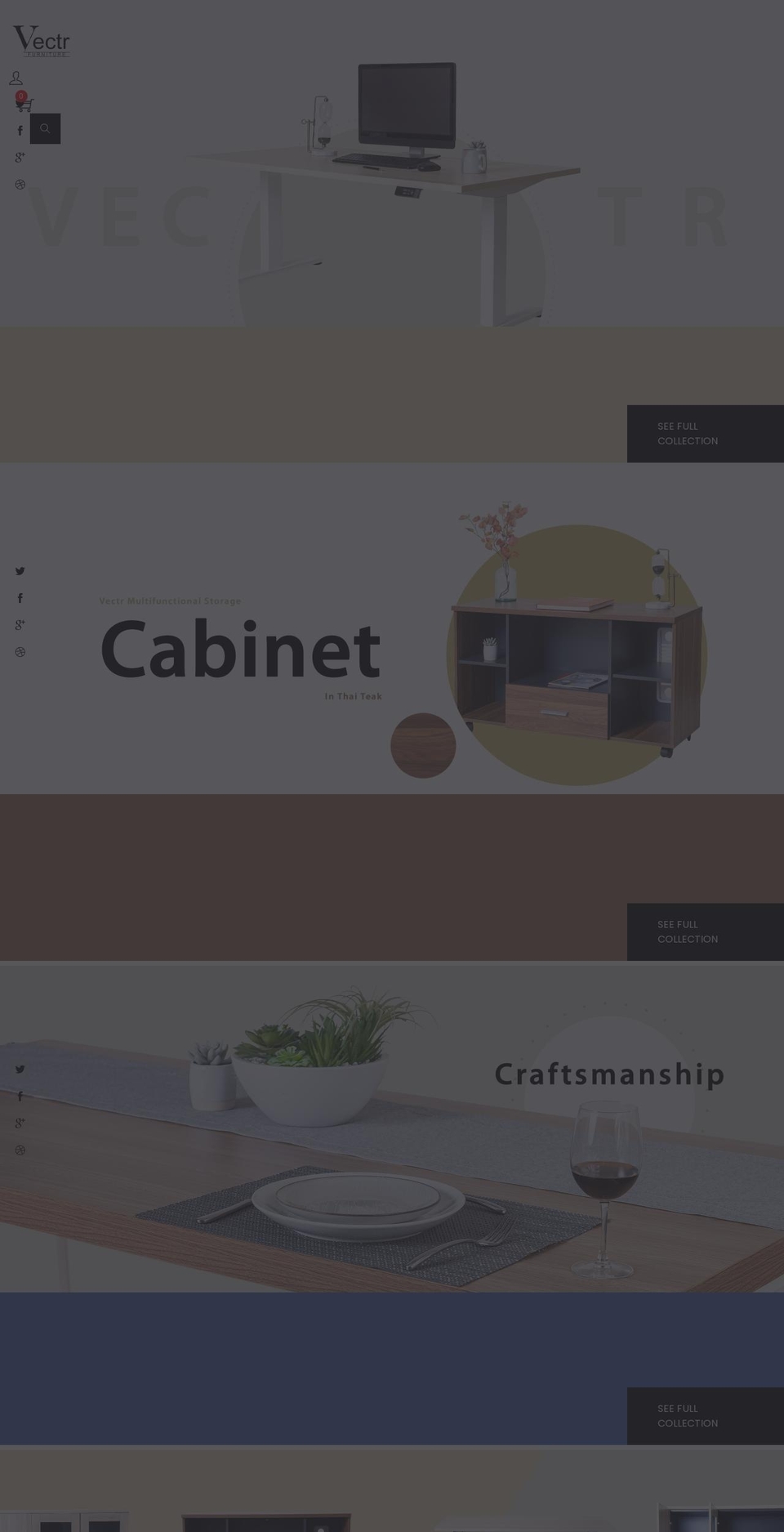 vectrfurniture.com shopify website screenshot