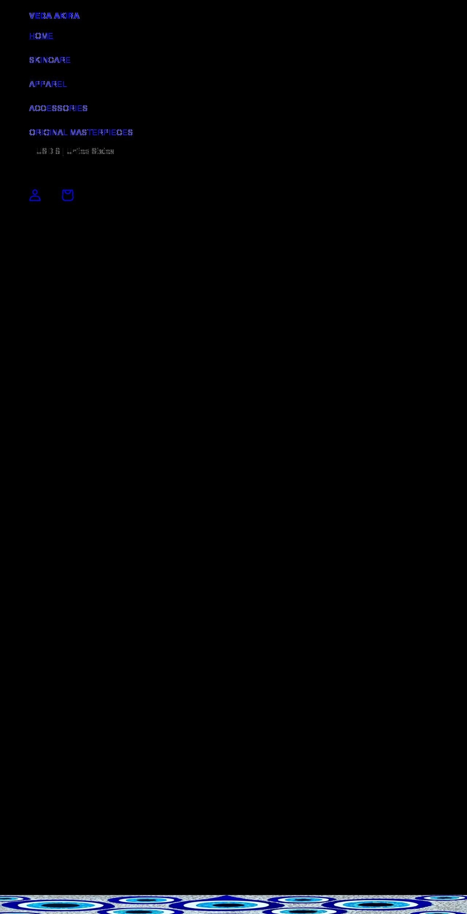 vedaakira.com shopify website screenshot