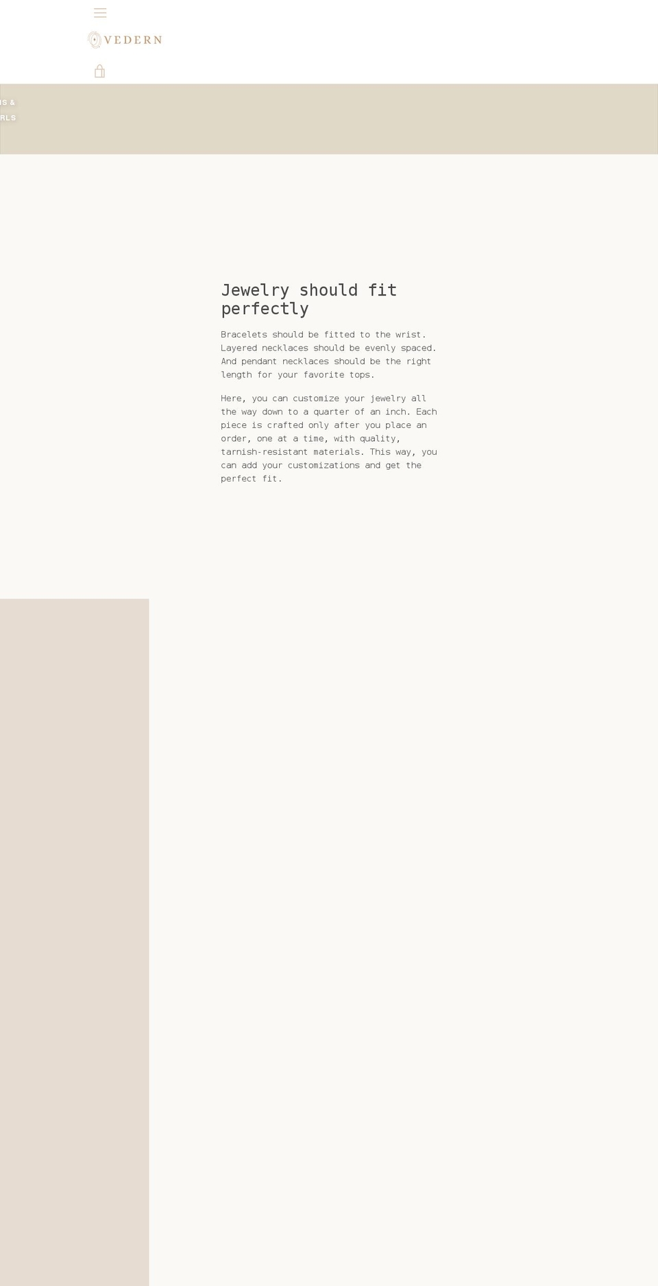 vedern.com shopify website screenshot