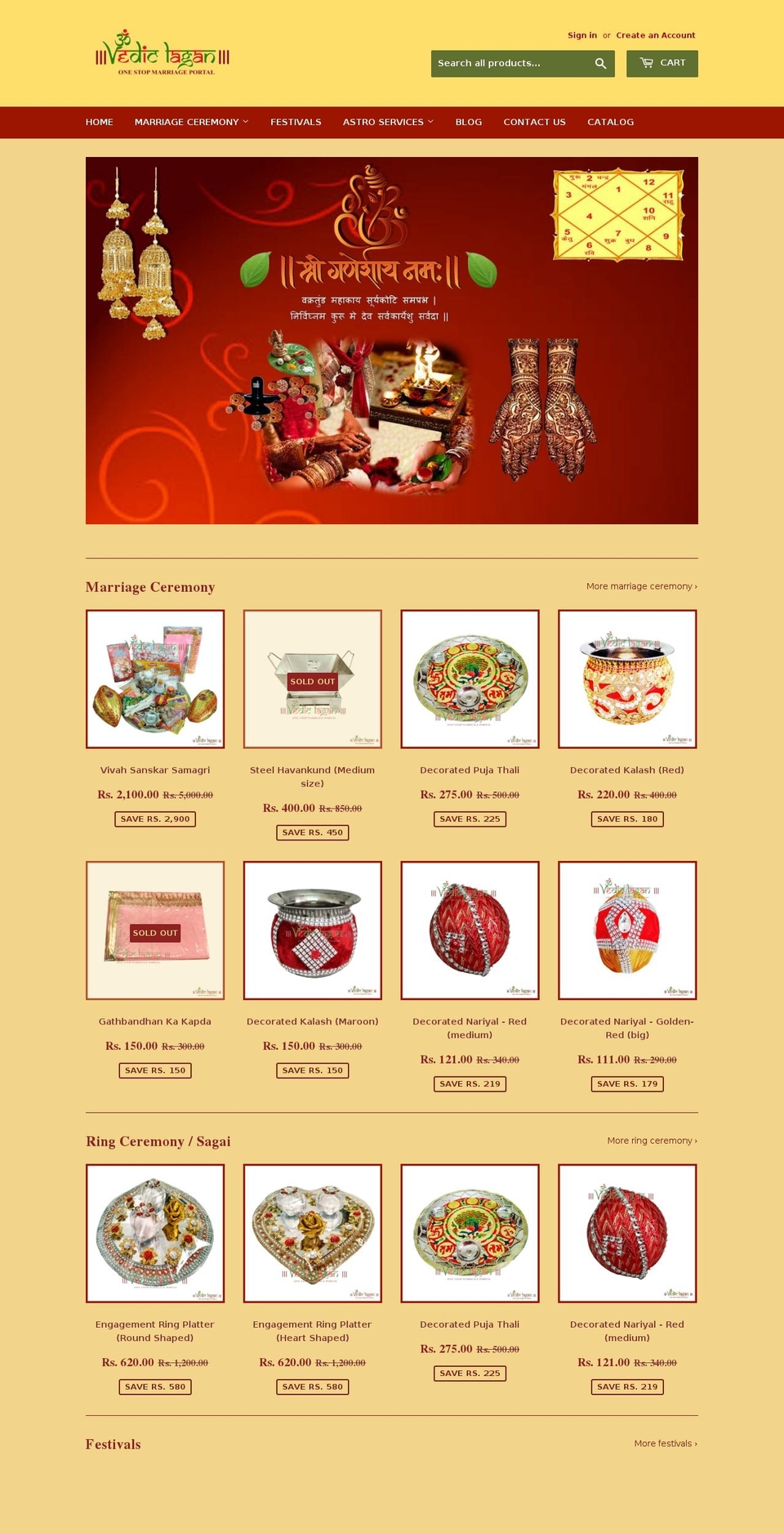 vediclagan.com — Shopify storefront screenshot