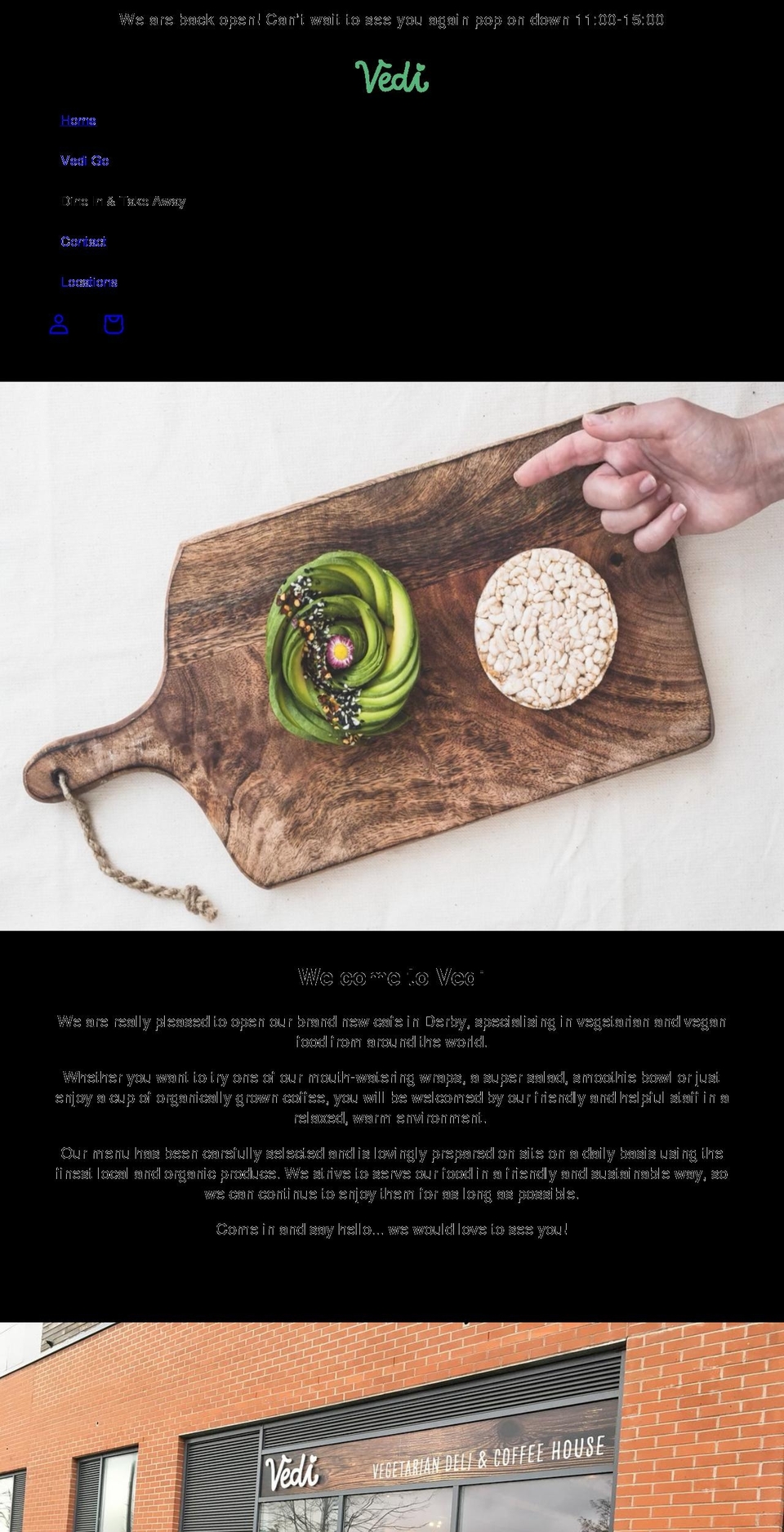 vedifood.co.uk shopify website screenshot