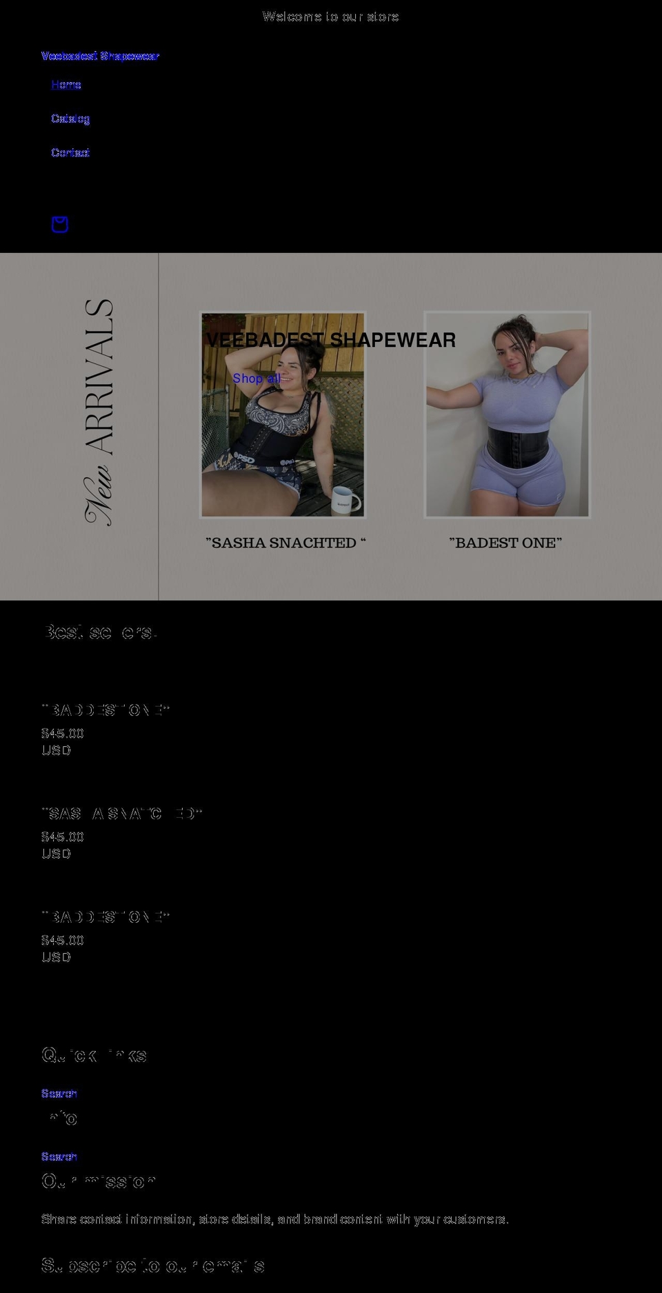 veebadest.com shopify website screenshot