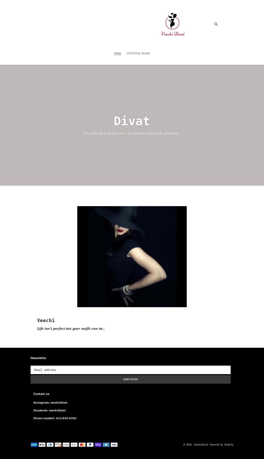 veechidivat.com shopify website screenshot
