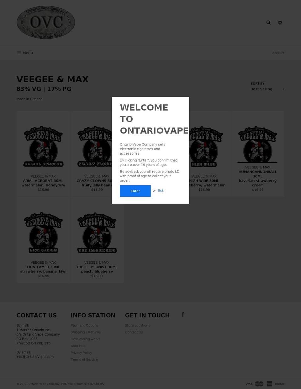 veegeeandmax.org shopify website screenshot