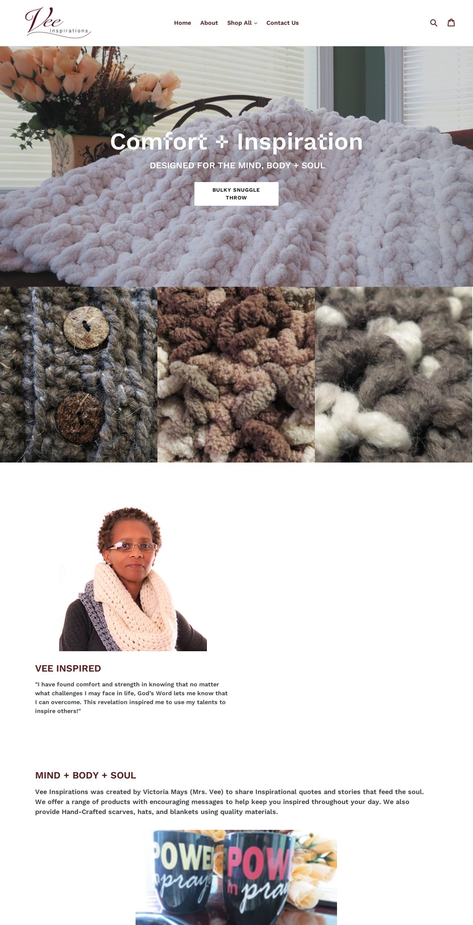veeinspiration.com — Shopify storefront screenshot