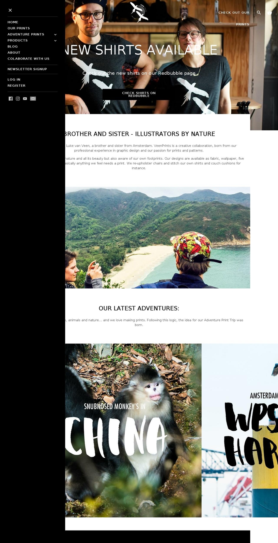 veenprints.com — Shopify storefront screenshot