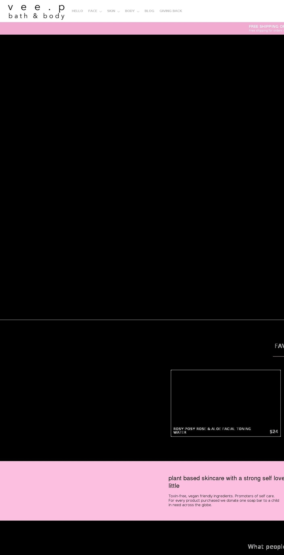 veepbathandbody.com — Shopify storefront screenshot