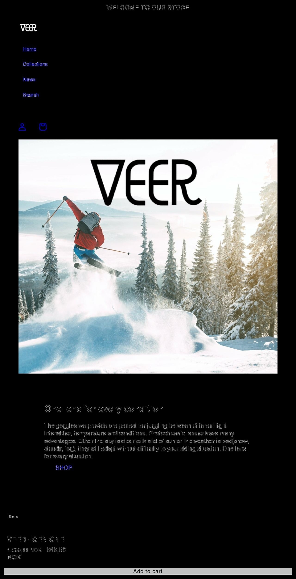 veer.one shopify website screenshot