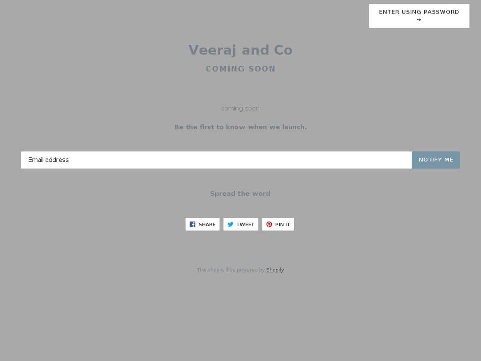 veerajandco.com — Shopify storefront screenshot
