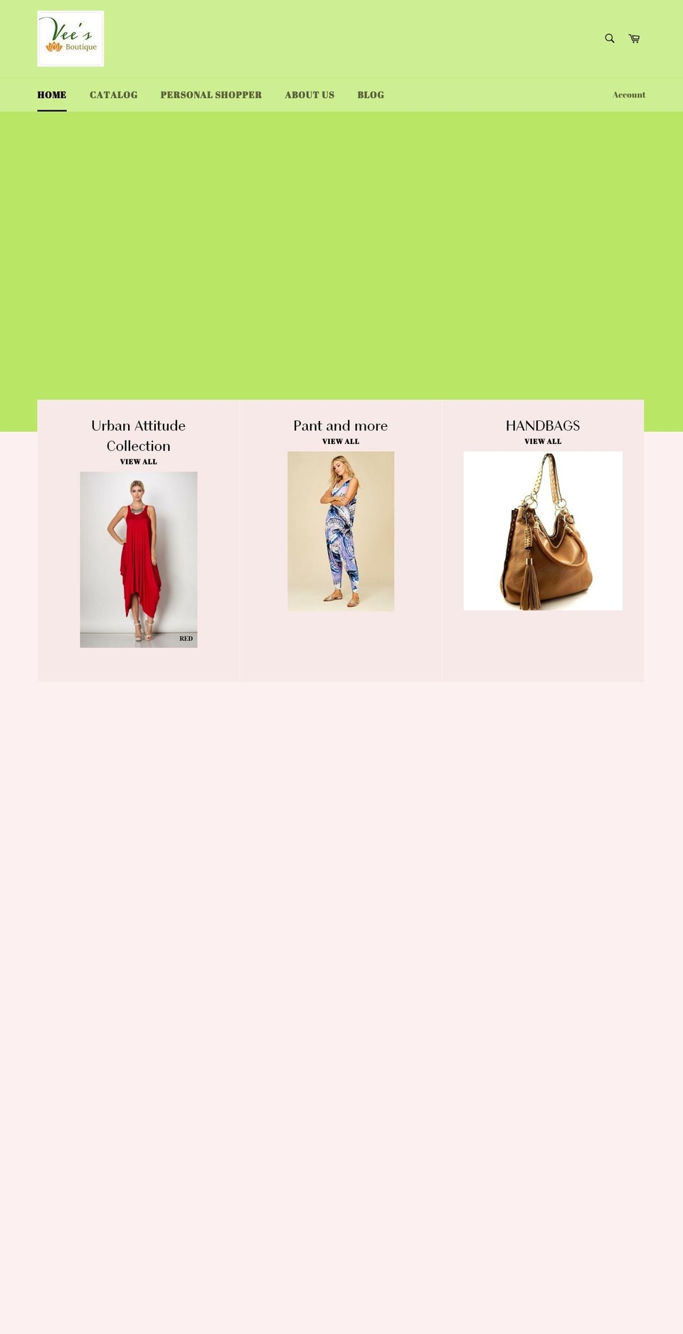 veesboutiques.com — Shopify storefront screenshot