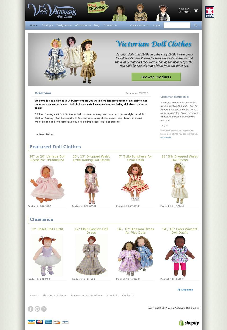 veesvictorians.com shopify website screenshot