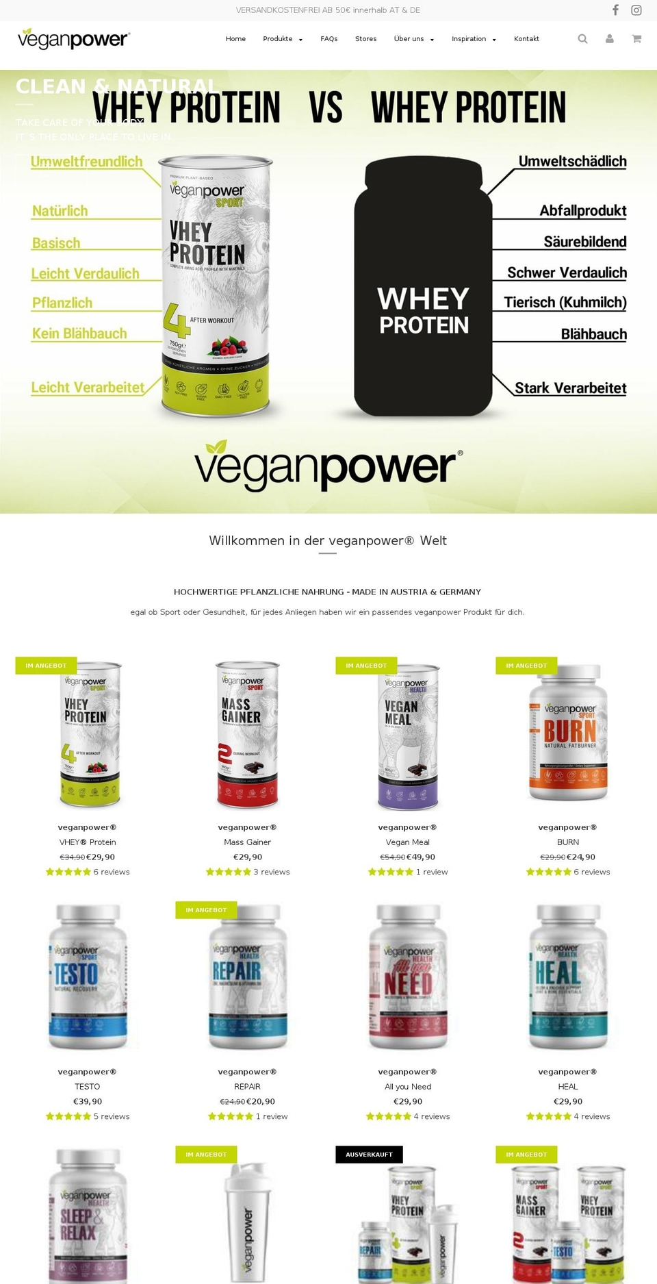 veganbodybuilding.eu shopify website screenshot