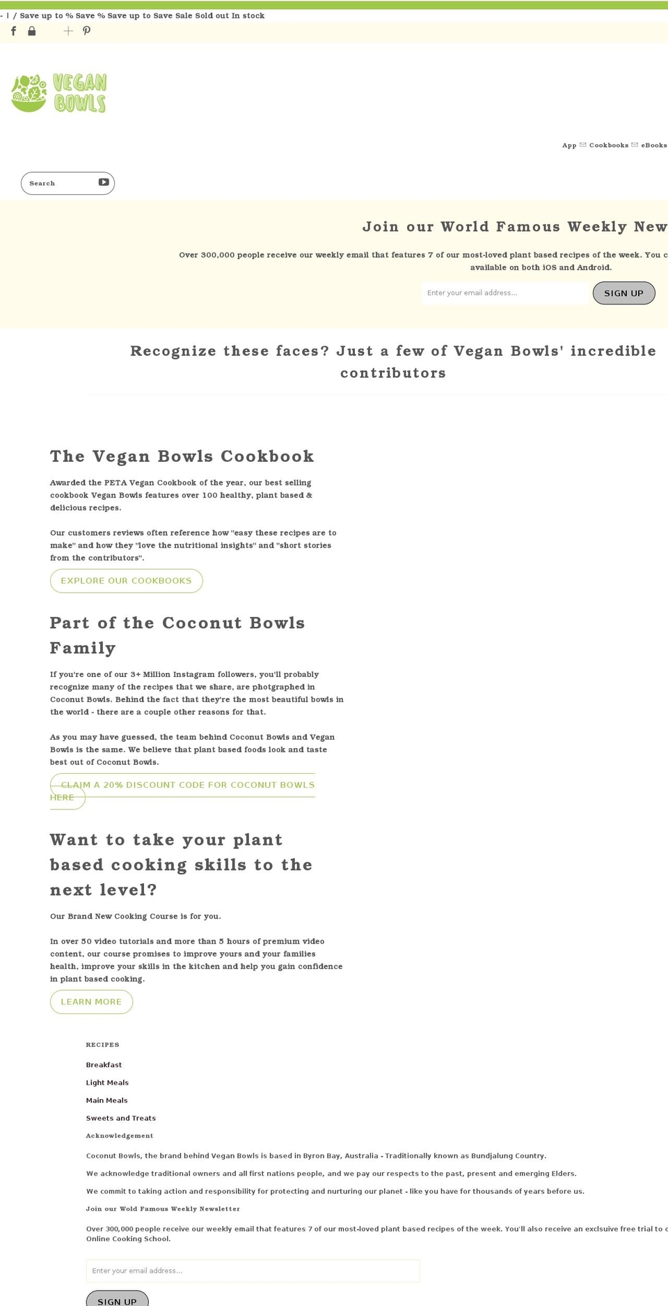 veganbowls.com shopify website screenshot