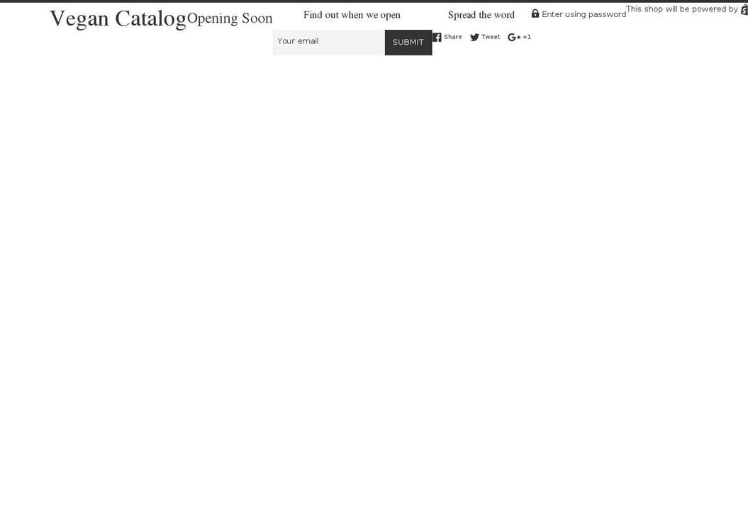 vegancatalog.com shopify website screenshot
