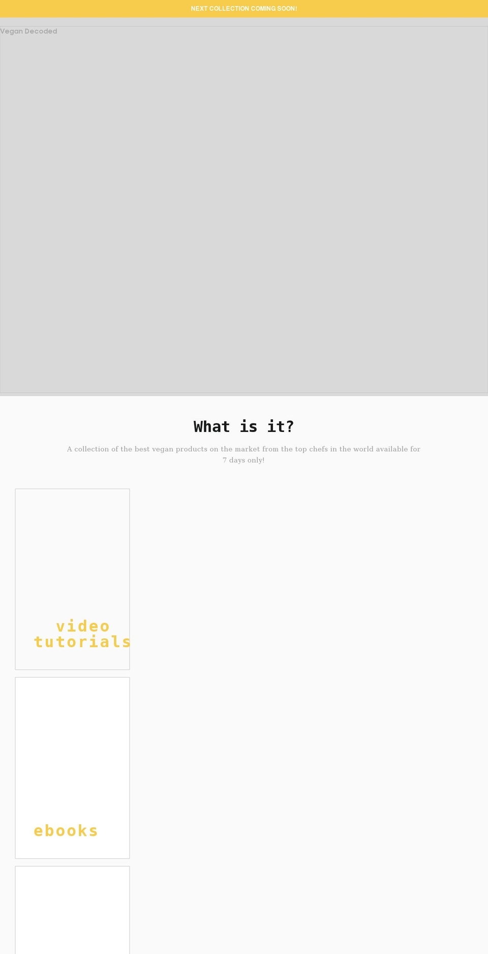 vegandecoded.com shopify website screenshot