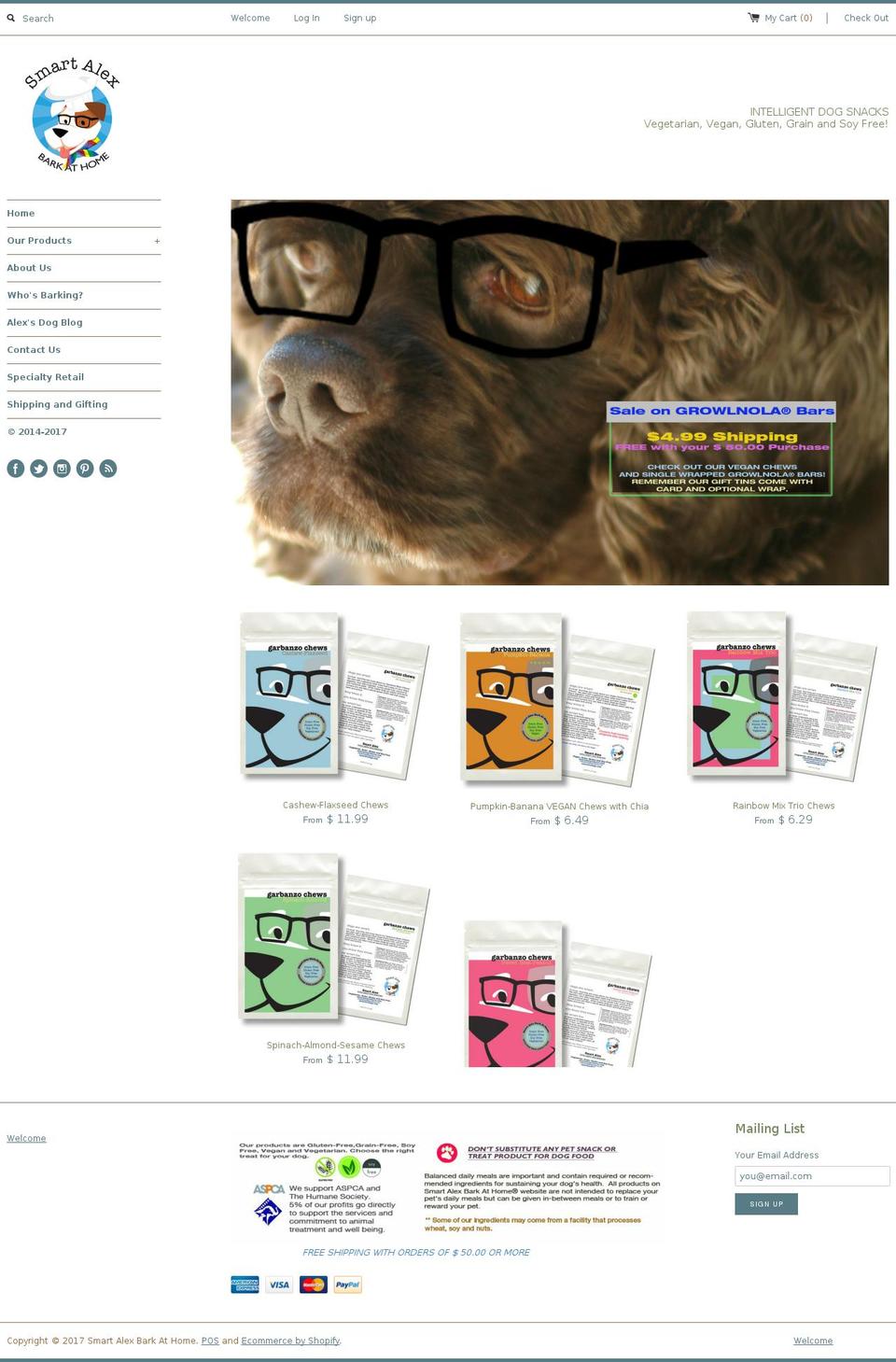 veganfordogs.com shopify website screenshot