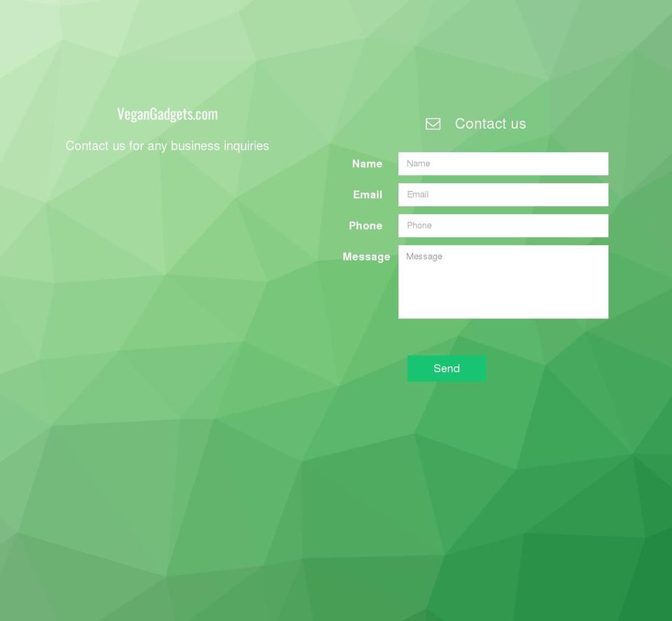 vegangadgets.com — Shopify storefront screenshot