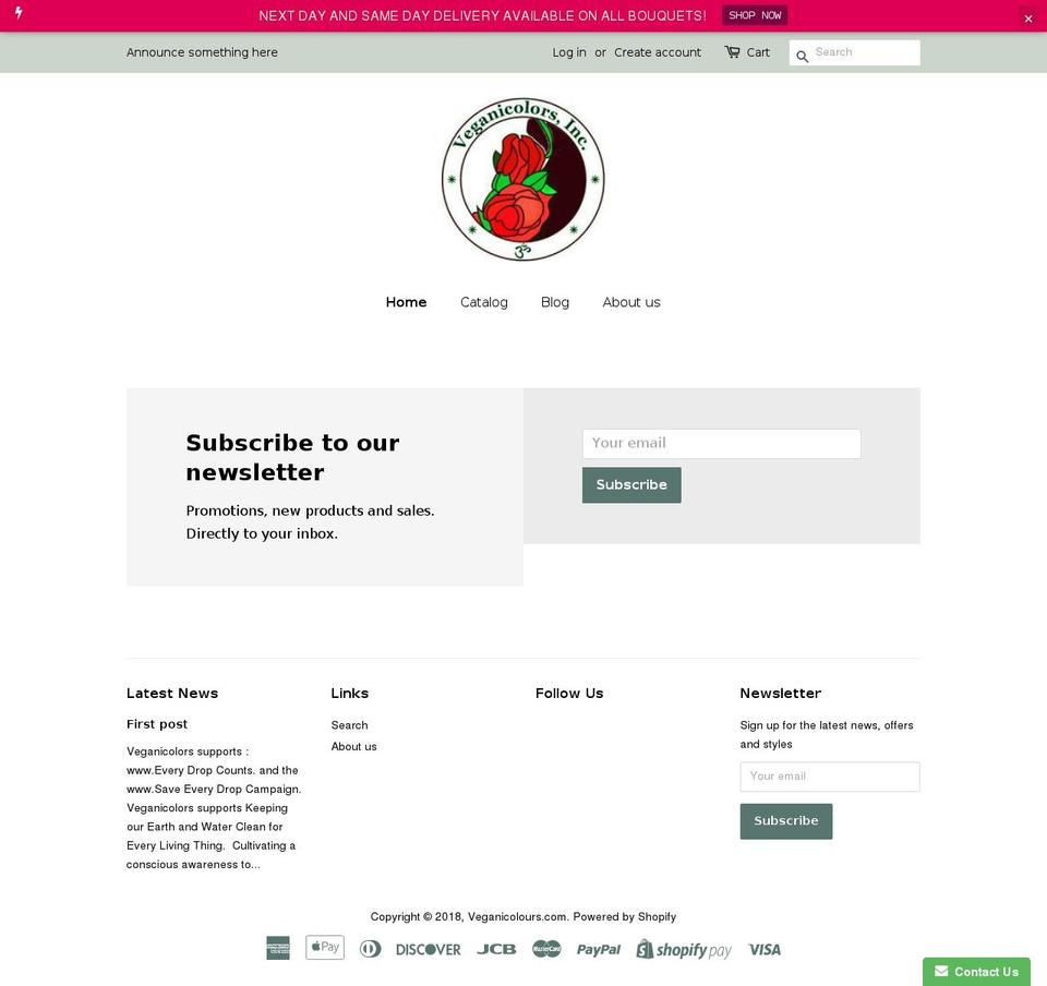 veganicolors.com — Shopify storefront screenshot