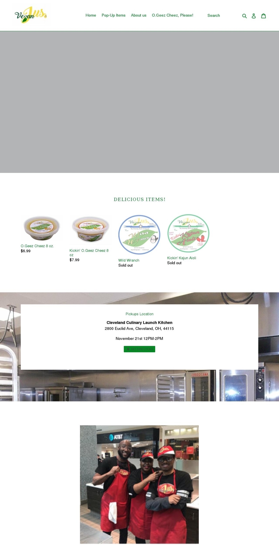 veganjus.com — Shopify storefront screenshot