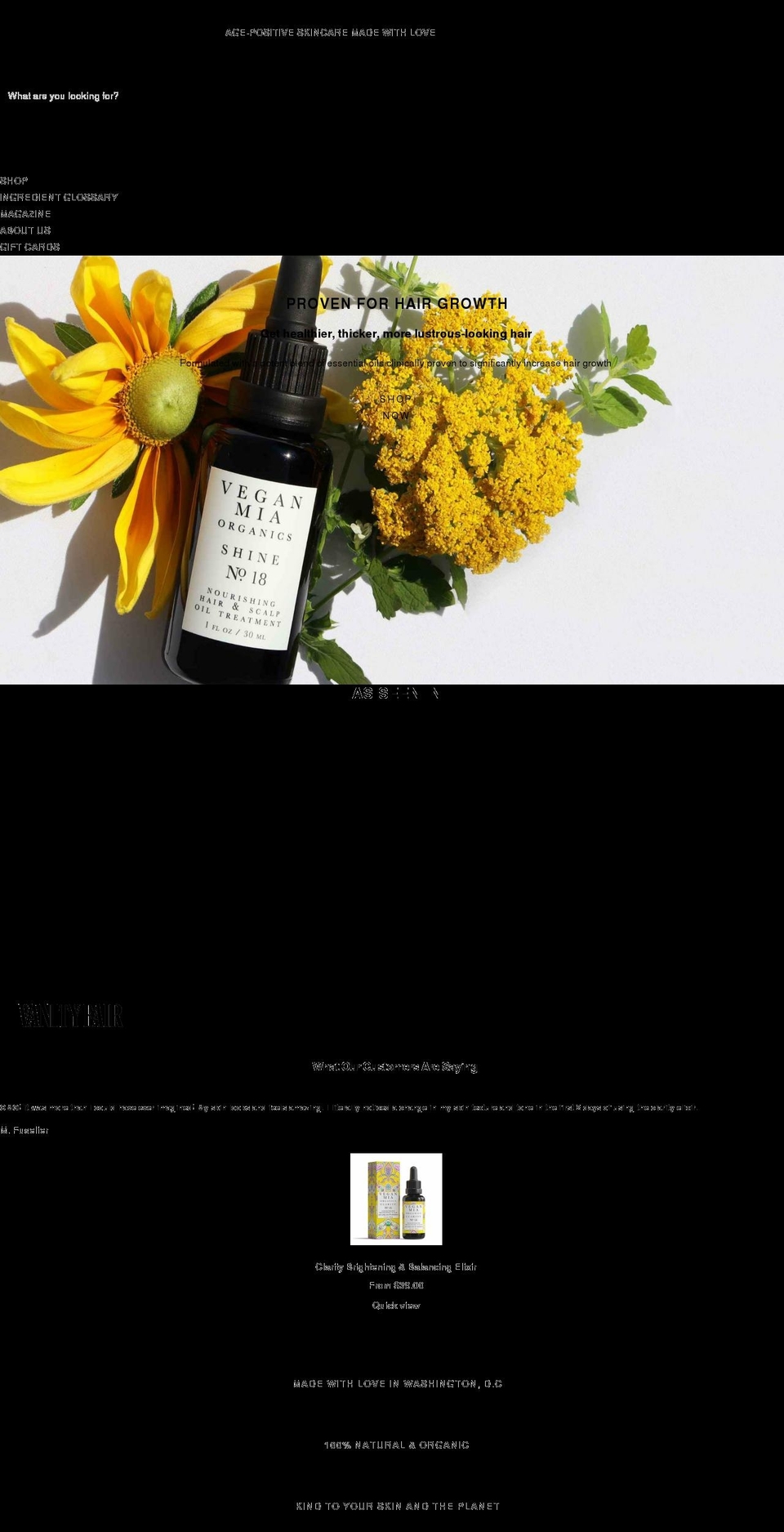 veganmia.com shopify website screenshot