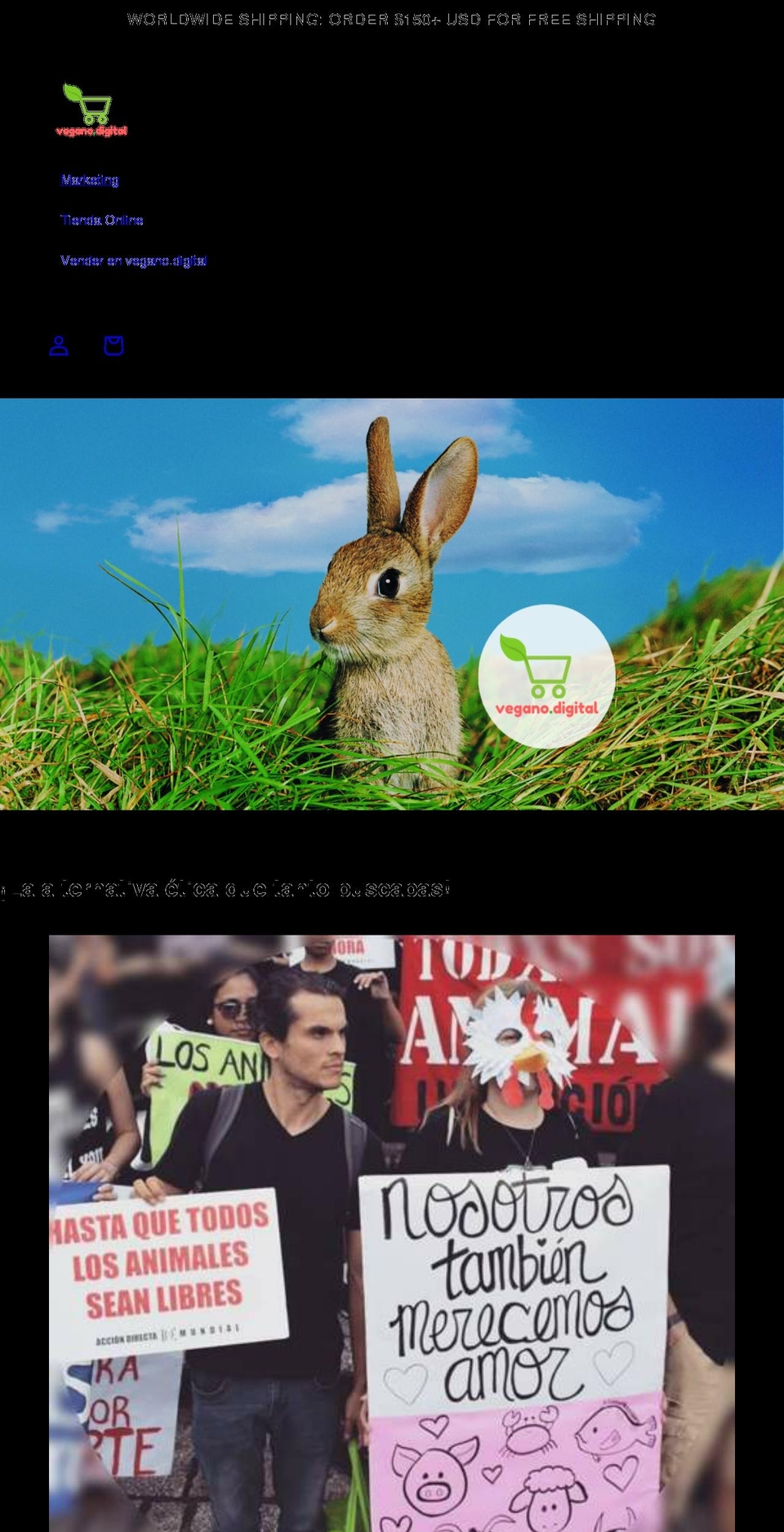 vegano.digital shopify website screenshot