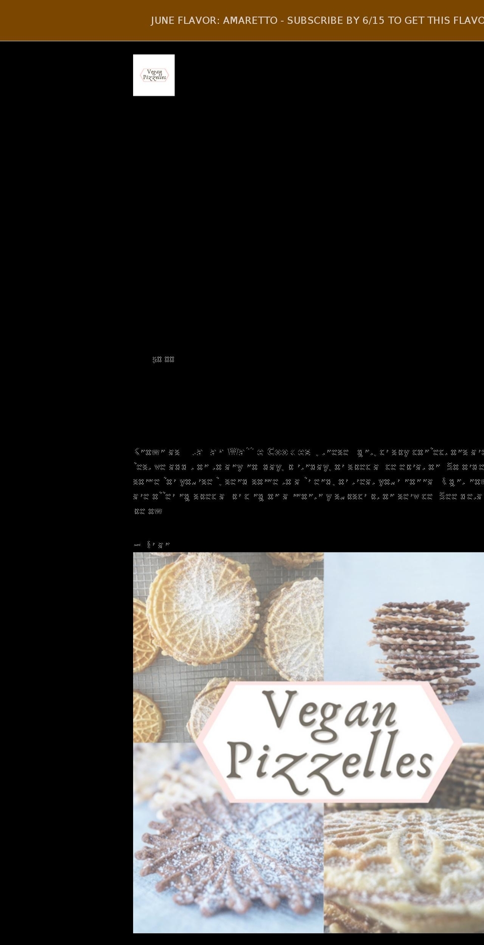 veganpizzelles.com shopify website screenshot