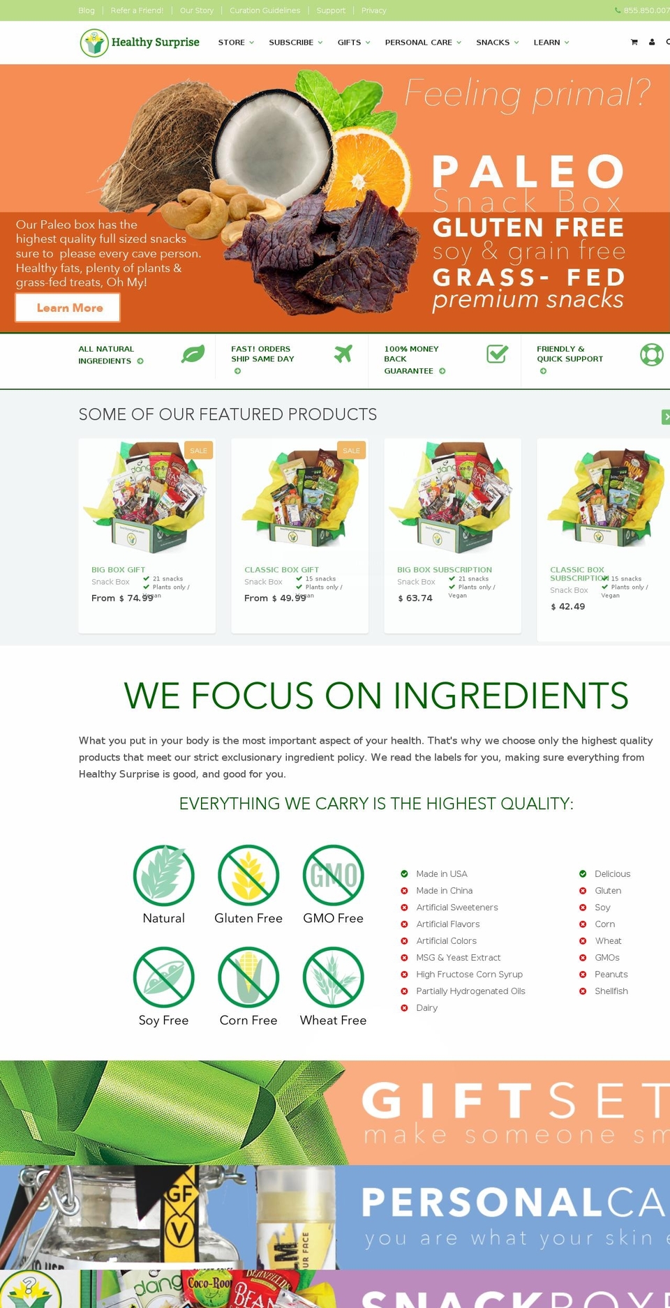 vegansurprise.com shopify website screenshot