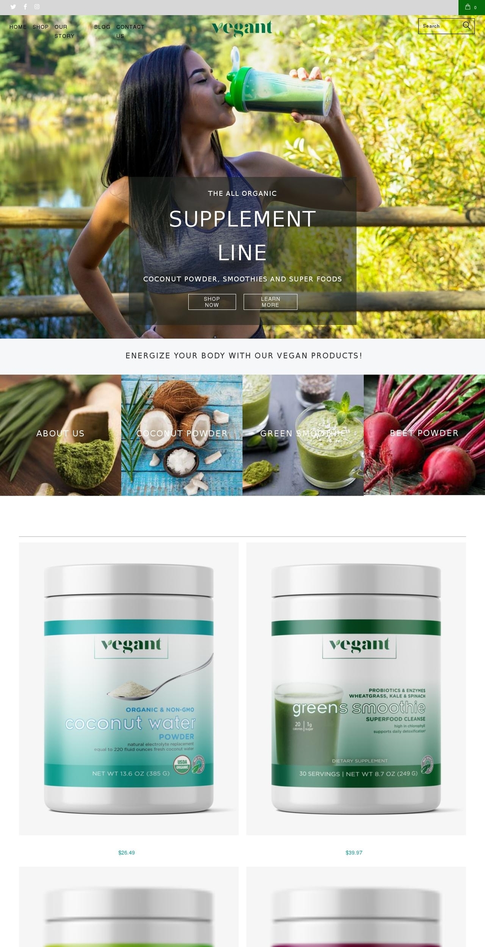 vegant.com — Shopify storefront screenshot