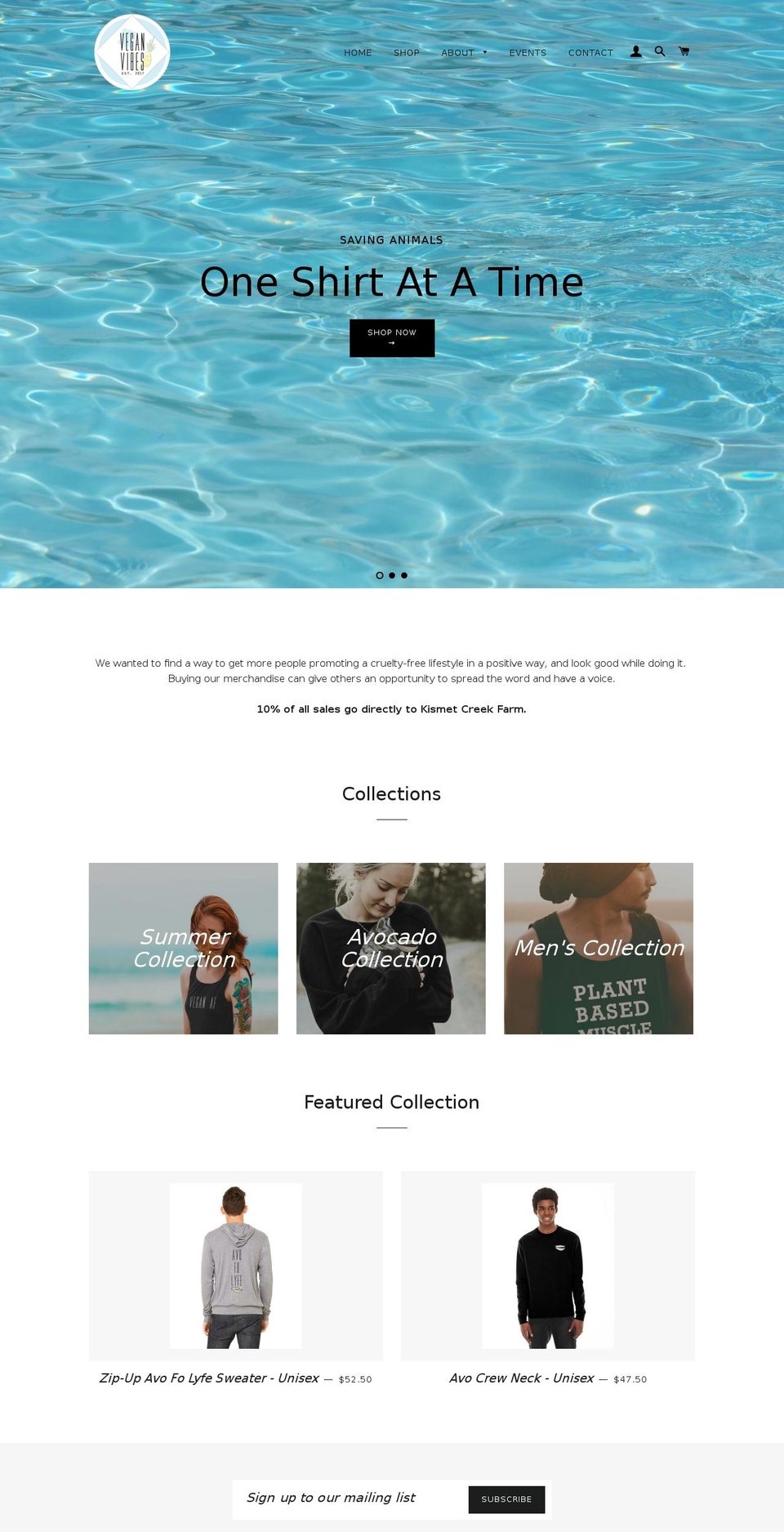 veganvibeswpg.com — Shopify storefront screenshot