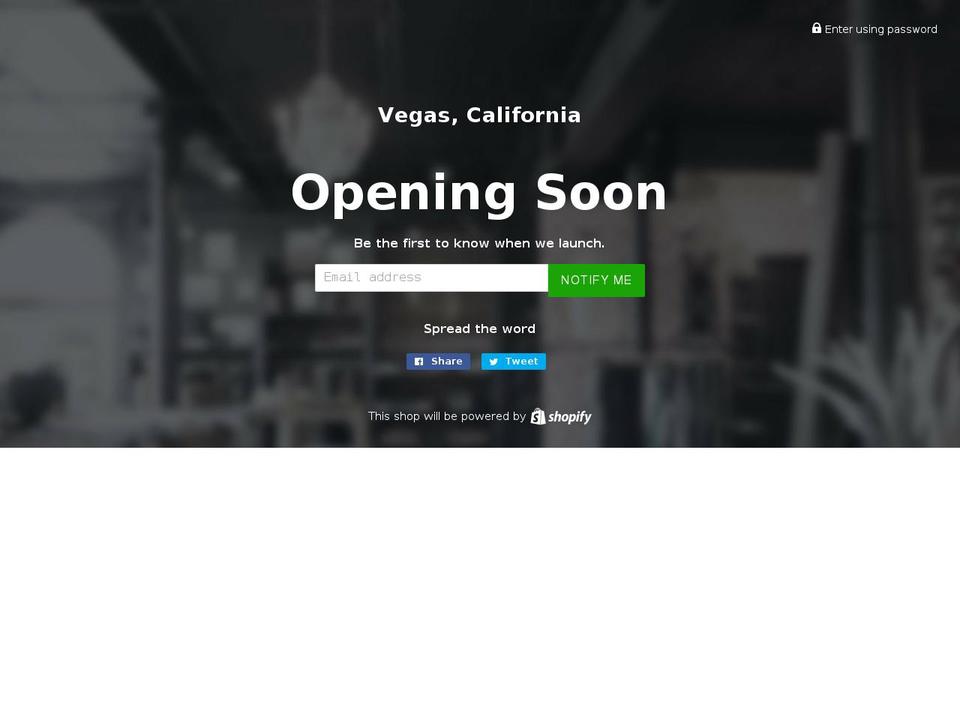 vegascalifornia.com — Shopify storefront screenshot