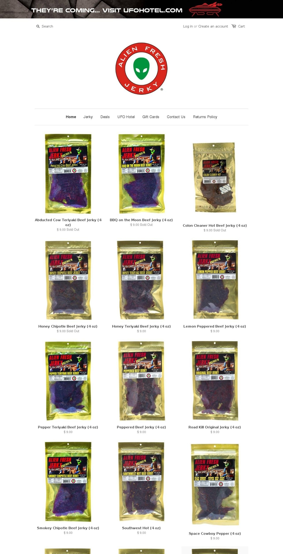 vegasjerky.com shopify website screenshot