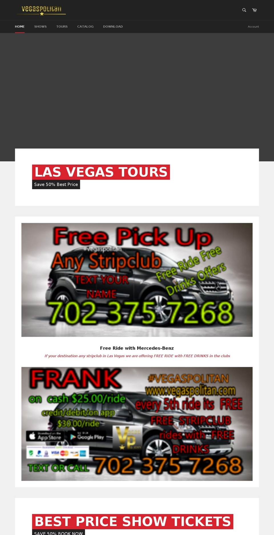 vegaspolitan.com — Shopify storefront screenshot