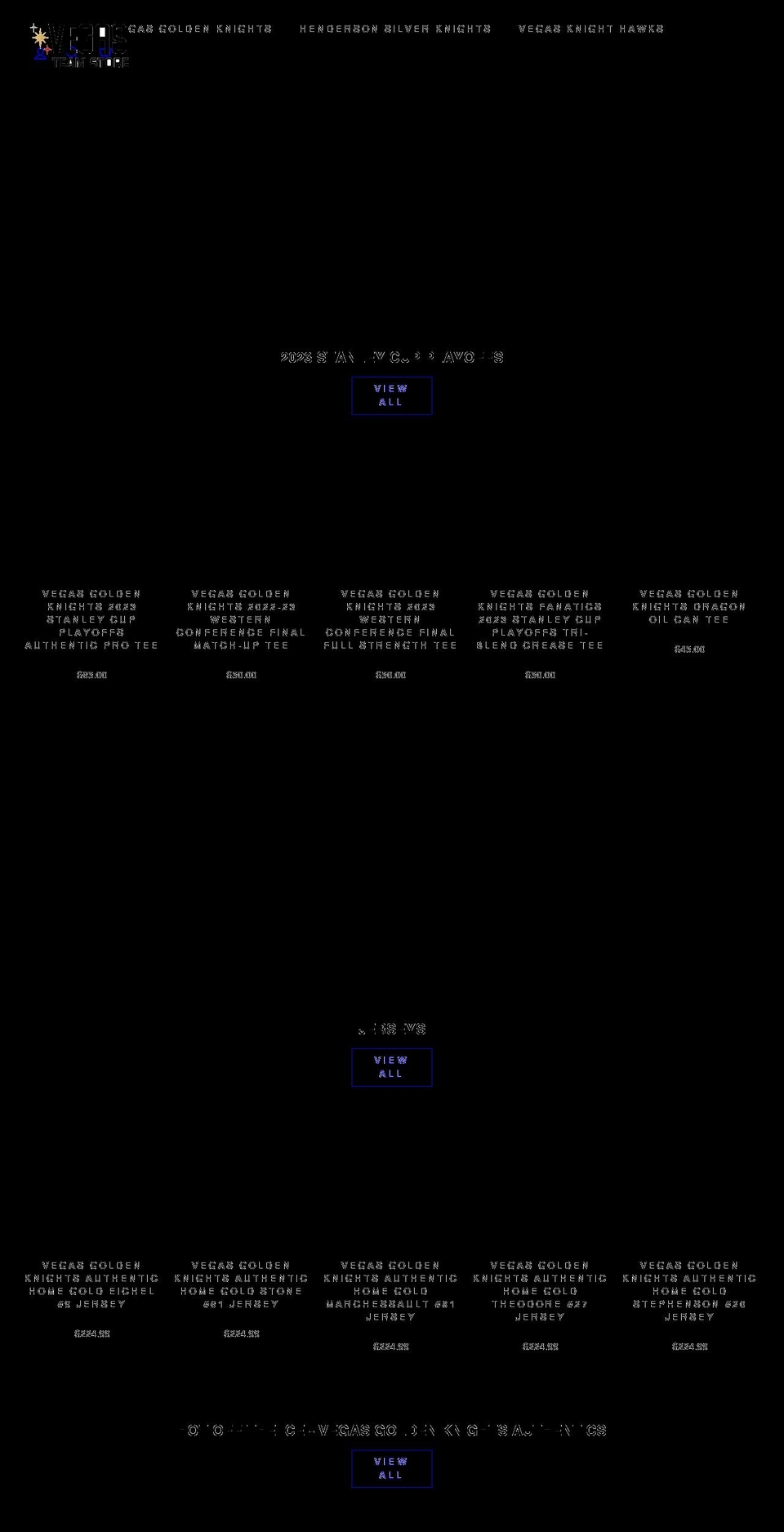 vegasteamstore.com shopify website screenshot